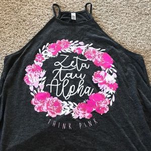 ZTA think pink high neck tank